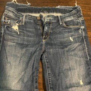 MOTHER Jean "The LOOKER"  Ankle Fray